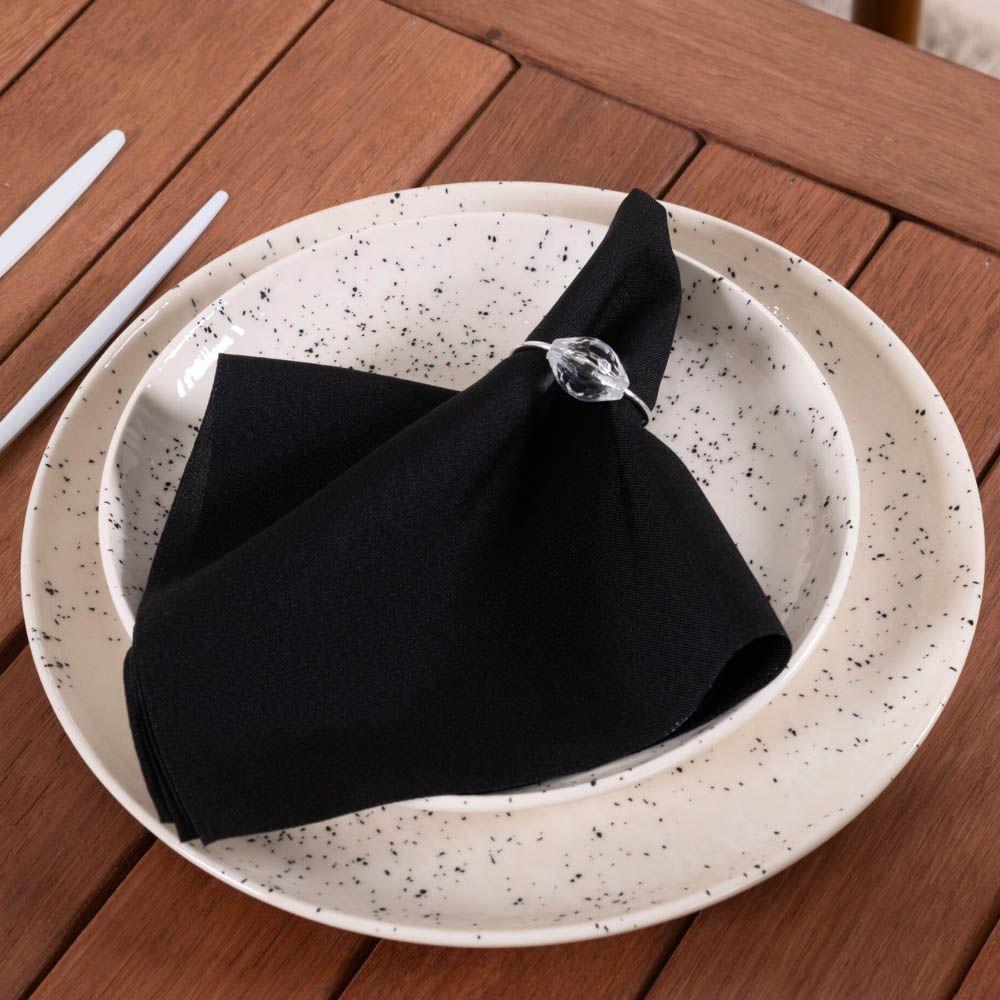 Kit 4 Anéis Para Guardanapos 4cm X 3cm Cristalino Argola Decoração Prata - 4