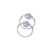 Kit 4 Anéis Para Guardanapos 4cm X 3cm Cristalino Argola Decoração Prata - 1