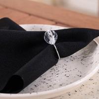 Kit 4 Anéis Para Guardanapos 4cm X 3cm Cristalino Argola Decoração Prata - 3