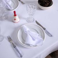 Toalha De Mesa Basic Lisa Oxford Decoração 2,00m X 1,40m Para 6 Lugares Branco 100% Poliéster - 3