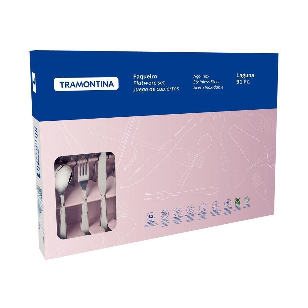 Faqueiro Laguna Em Aço Inox 91 Peças De Luxo Com Acabamento Brilho - Tramontina 66906890 - 6