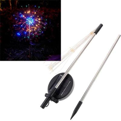 Luminária Colorido Fogos Artifício Luzes Solar Para Jardim
