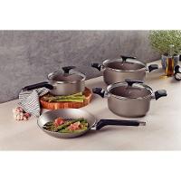 Jogo De Panelas Tramontina Milazzo Alumínio Antiaderente Starflon Max Amêndoa 4 Peças Tramontina - 2