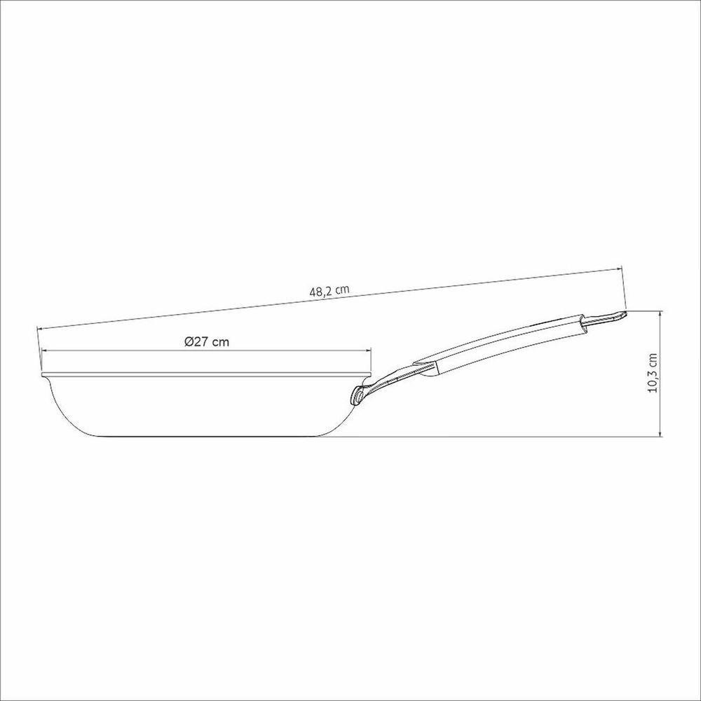 Frigideira Tramontina Romagna Aço Inox Alumínio Cerâmico Marfim 25 Cm 1,95 L Tramontina - 6