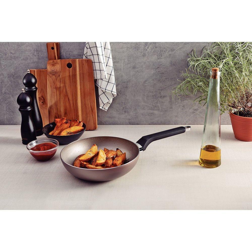 Frigideira Funda Tramontina Milazzo Alumínio Antiaderente Starflon Max Amêndoa 24 Cm Tramontina - 4