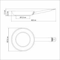 Frigideira Rasa Tramontina Professional Aço Inox Fundo Triplo Cerâmico Grafite 26 Cm 2,2 L Tramontina - 4