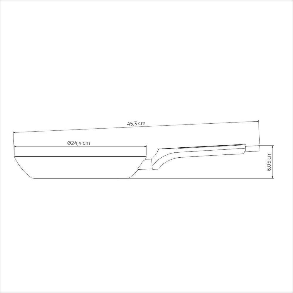 Frigideira Tramontina Milazzo Alumínio Antiaderente Starflon Max Amêndoa 24 Cm Tramontina - 7