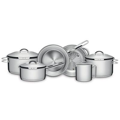 Jogo Panelas Tramontina Solar Inox 6pç Indução Fundo Triplo
