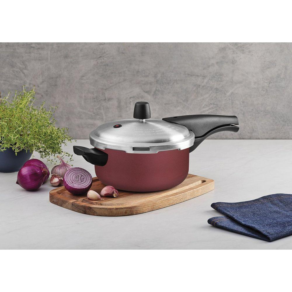 Panela De Pressão Tramontina Vancouver Alumínio Antiaderente Starflon Max Vermelho 20 Cm 3 L Tramontina - 2