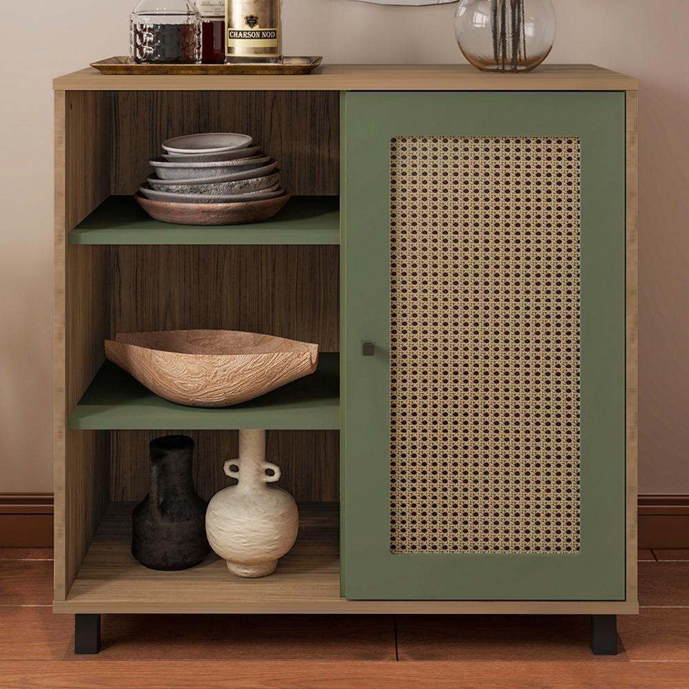 Buffet Aparador 1 Porta 80 Cm 4535 Carvalho Menta Arly - 2