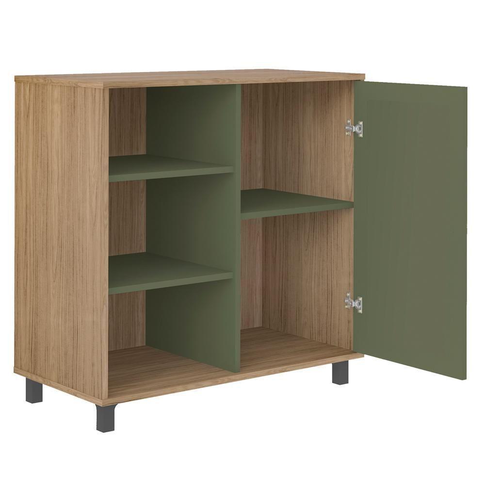 Buffet Aparador 1 Porta 80 Cm 4535 Carvalho Menta Arly - 6