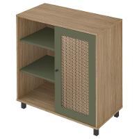 Buffet Aparador 1 Porta 80 Cm 4535 Carvalho Menta Arly - 1