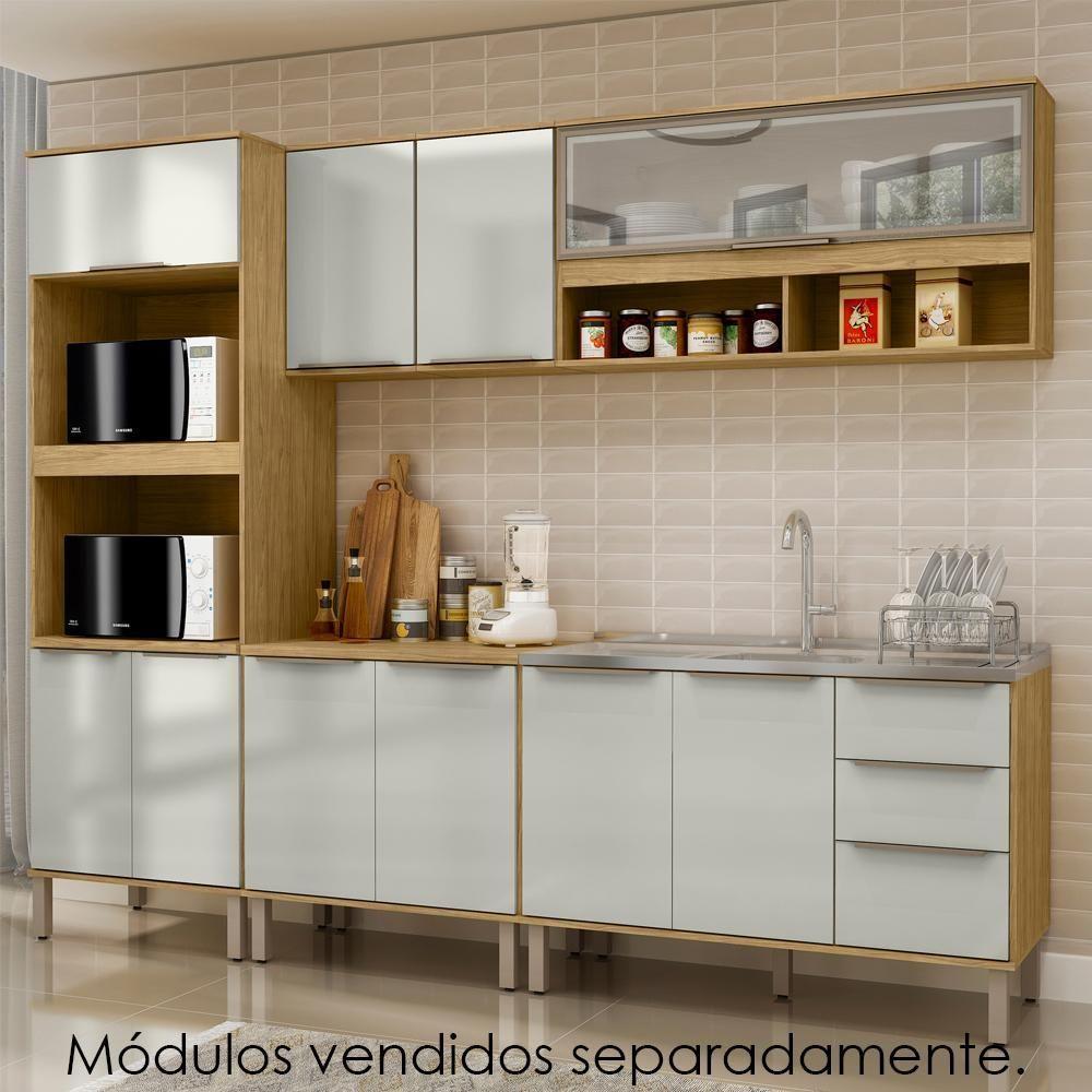 Armario Aereo 120 Cm 1 Porta Vidro Vera Ave05 Marrocos Mxm - 3