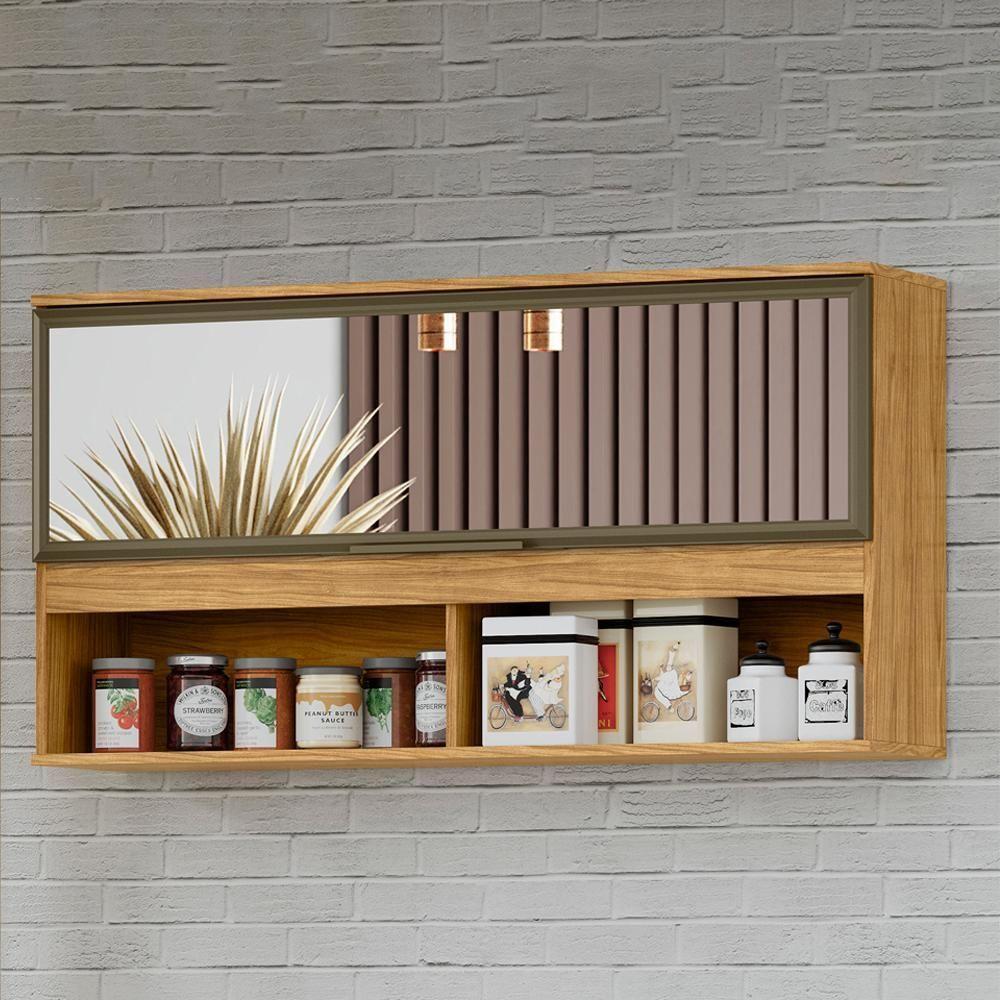 Armario Aereo 120 Cm 1 Porta Vidro Vera Ave05 Marrocos Mxm - 5