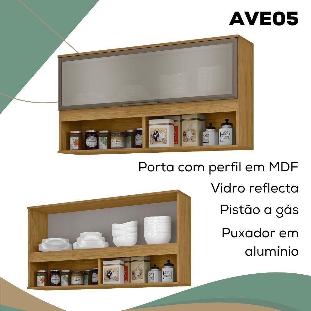 Armario Aereo 120 Cm 1 Porta Vidro Vera Ave05 Marrocos Mxm - 7