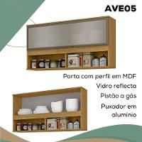 Armario Aereo 120 Cm 1 Porta Vidro Vera Ave05 Marrocos Mxm - 7