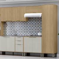 Armario Aereo E Balcao 80 Cm Glor Abgl01 Castanho Off White Mxm - 6