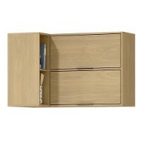 Armario Aereo Canto Reto 98 Cm Mdp Glor Agl03 Branco Neve Mxm Castanho - 1