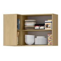 Armario Aereo Canto Reto 98 Cm Mdp Glor Agl03 Branco Neve Mxm Castanho - 5