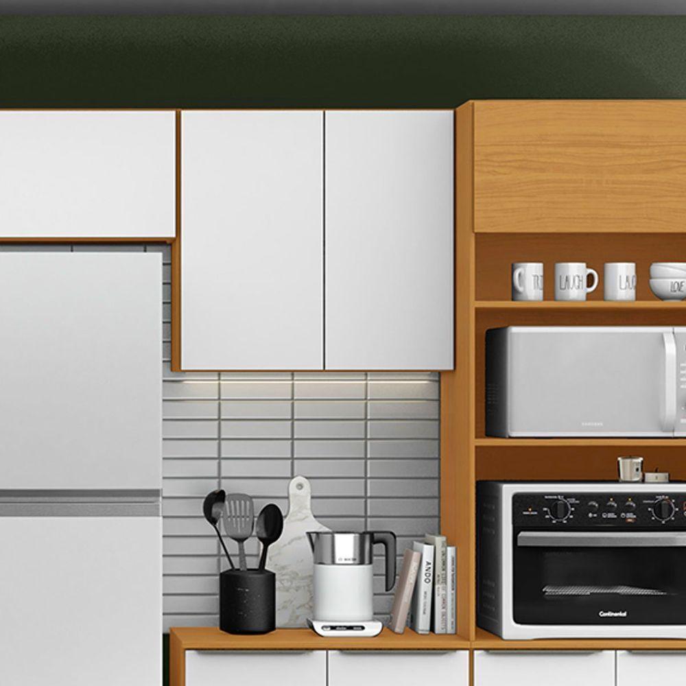 Armário Aéreo 70cm 2 Portas 100% Mdf Luna Cinamomo/off White - 5