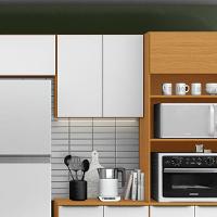 Armário Aéreo 70cm 2 Portas 100% Mdf Luna Cinamomo/off White - 5