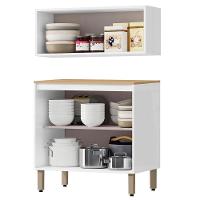 Armario Aereo E Balcao 80 Cm Glor Abgl01 Branco Neve Mxm - 2