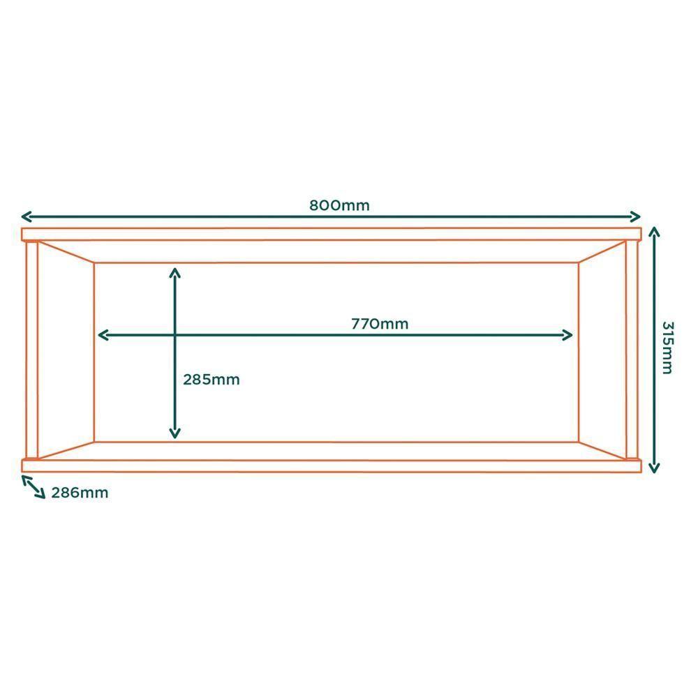 Armario Aereo Baculante 80 Cm Mdp 1 Porta Vera Ave03 Marrocos Mxm - 3