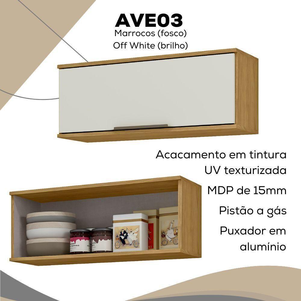 Armario Aereo Baculante 80 Cm Mdp 1 Porta Vera Ave03 Marrocos Mxm - 5