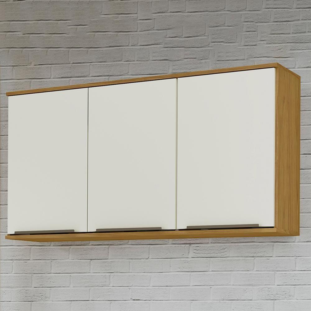 Armario Aereo 120 Cm Mdp 3 Portas Vera Ave04 Marrocos Off White Mxm - 2