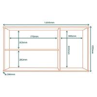Armario Aereo 120 Cm Mdp 3 Portas Vera Ave04 Marrocos Off White Mxm - 3