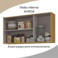 Armario Aereo 120 Cm Mdp 3 Portas Vera Ave04 Marrocos Off White Mxm - 5