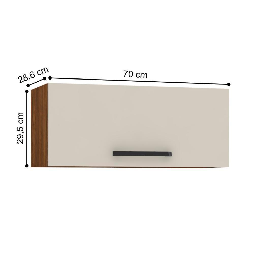 Armário Refrigerador 700 Ametista Nogueira Off White - 2