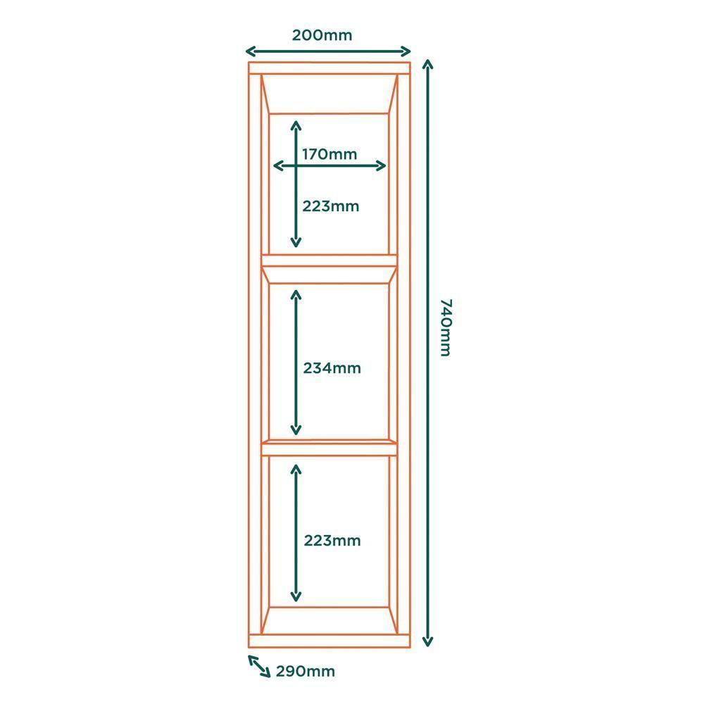Armario Aereo Suspenso Mdf 20 Cm Tosc Ato01 Freijo Freijo Mxm - 3