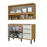 Armario Aereo E Balcao Pia 120 Cm Vera Marrocos Off White Mxm - 2