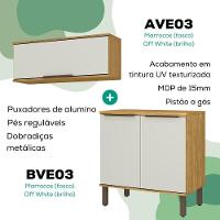 Armario Aereo E Balcao 80 Cm Vera Abve03 Marrocos Off White Mxm