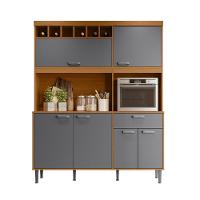Kit Cozinha Dakota Com 11 Portas E 2 Gavetas Jequitiba-cinza Lukaliam