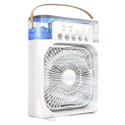 Ventilador Portátil de Mesa Mini Ar Condicionado Umidificado CGK Store 10W 3 Pás 3 Velocidades USB