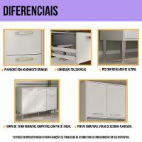 Armário De Cozinha Aéreo Com Balcão Para Pia 105cm Siena Multimóveis Mp2252 Branco/lacca Fumê - 5
