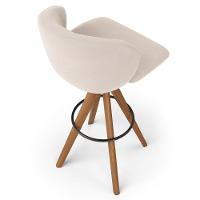 Kit 06 Banquetas Alta Bar Cozinha Sala De Jantar Bar Mia L02 Suede Bege - Lyam Decor - 8