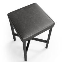 Kit 06 Banquetas Baixa Bar Cozinha Sala De Jantar Preto Stella L02 Couríssimo Preto - Lyam Decor - 7