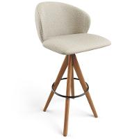 Kit 02 Banquetas Alta Bar Cozinha Sala De Jantar Bar Mia L02 Linho Champagne - Lyam Decor - 3