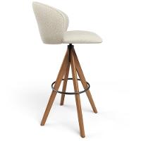 Kit 02 Banquetas Alta Bar Cozinha Sala De Jantar Bar Mia L02 Linho Champagne - Lyam Decor - 7