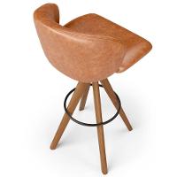 Banqueta Alta Bar Cozinha Sala De Jantar Bar Mia L02 Couríssimo Camel - Lyam Decor - 2