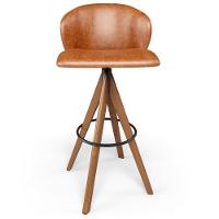 Banqueta Alta Bar Cozinha Sala De Jantar Bar Mia L02 Couríssimo Camel - Lyam Decor