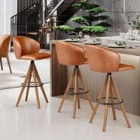 Banqueta Alta Bar Cozinha Sala De Jantar Bar Mia L02 Couríssimo Camel - Lyam Decor - 7