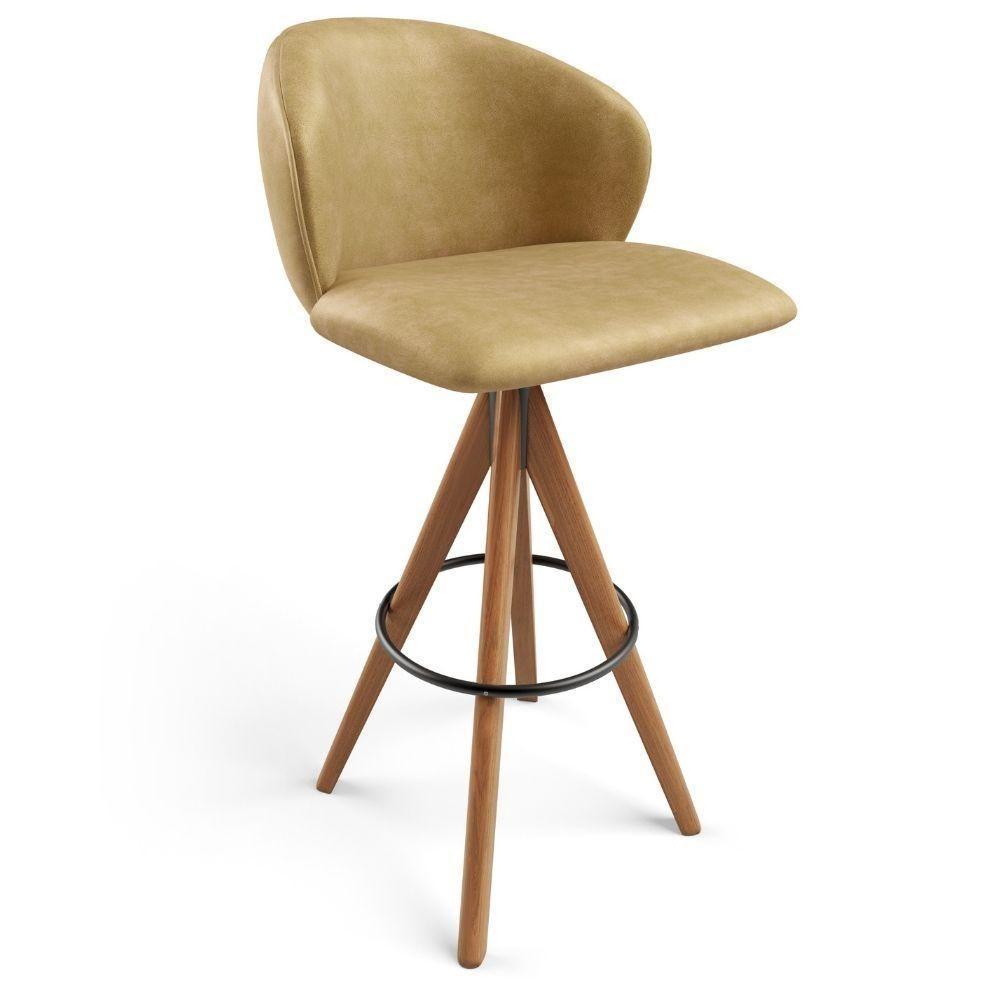 Kit 06 Banquetas Alta Bar Cozinha Sala De Jantar Bar Mia L02 Couríssimo Fendi - Lyam Decor - 3