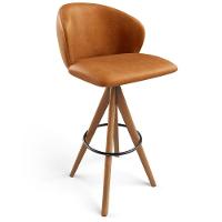 Kit 06 Banquetas Alta Bar Cozinha Sala De Jantar Bar Mia L02 Couríssimo Canela - Lyam Decor - 7