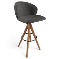 Kit 06 Banquetas Alta Bar Cozinha Sala De Jantar Bar Mia L02 Linho Cinza Escuro - Lyam Decor - 6