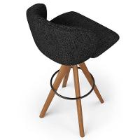 Kit 03 Banquetas Alta Bar Cozinha Sala De Jantar Bar Mia L02 Linho Chumbo - Lyam Decor - 2