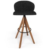 Kit 03 Banquetas Alta Bar Cozinha Sala De Jantar Bar Mia L02 Linho Chumbo - Lyam Decor - 8